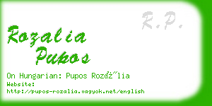 rozalia pupos business card